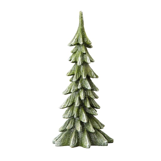 Glitzhome 1.25ft Resin Christmas Tabletop Tree, One Size, Green